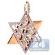 14K Rose Gold 0.41 ct Diamond Star of David Openwork Pendant