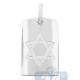 14K White Gold 0.66 ct Diamond Star of David Tag Pendant