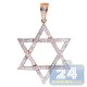 14K Rose Gold 0.42 ct Diamond Star of David Jewish Pendant