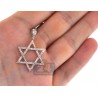 Mens Diamond Star of David Jewish Pendant 14K Rose Gold 0.42ct