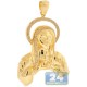 10K Yellow Gold 0.45 ct Diamond Praying Jesus Christ Pendant