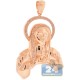 10K Rose Gold 0.45 ct Diamond Praying Jesus Christ Pendant