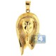 10K Yellow Gold 0.22 ct Diamond Praying Jesus Christ Pendant
