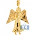 10K Yellow Gold 0.27 ct Diamond Jesus Christ Angel Pendant