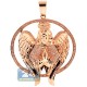 10K Rose Gold 0.59 ct Diamond Halo Angel Jesus Christ Pendant
