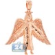 10K Rose Gold 0.26 ct Diamond Jesus Christ Angel Pendant