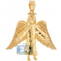 10K Yellow Gold 0.26 ct Diamond Jesus Christ Angel Pendant