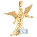 10K Yellow Gold 0.31 ct Diamond Flying Jesus Christ Pendant