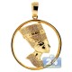 10K Yellow Gold 0.30 ct Diamond Halo Pharaoh Mens Pendant