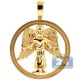 10K Yellow Gold 0.37 ct Diamond Baby Angel Jesus Christ Pendant