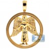 10K Yellow Gold 0.37 ct Diamond Baby Angel Jesus Christ Pendant