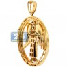Mens Diamond Baby Angel Jesus Christ Pendant 10K Yellow Gold