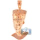 10K Rose Gold 0.57 ct Diamond Pharaoh Face Mens Pendant