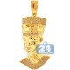 10K Yellow Gold 0.57 ct Diamond Pharaoh Face Mens Pendant