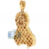 Mens Diamond Virgin Mary Cross Pendant 10K Yellow Gold 0.33ct