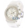 Mens Diamond White Watch Aqua Master Sport Plastic 1.00 ct