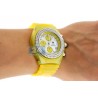 Womens Diamond Yellow Watch Aqua Master Sport Plastic 1.00 ct
