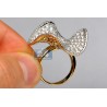 18K Yellow Gold 4.71 ct Diamond Womens Floral Ring