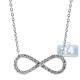 18K White Gold 0.25 ct Diamond Infinity Pendant Necklace 18 Inches