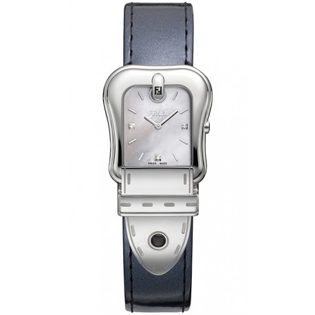 Fendi B.Fendi Glossy Gray Leather Watch F380024531D1