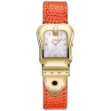 Fendi B.Fendi Yellow Gold Orange Leather Watch F382424591D1
