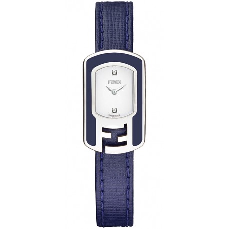 F313024031D1 Fendi Chameleon Blue Enamel Steel Case Watch 18mm
