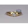 18K Two Tone Gold 0.25 ct Diamond Engagement Solitaire Ring
