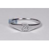18K White Gold 0.13 ct Diamond Womens Engagement Solitaire Ring