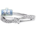 18K White Gold 0.29 ct Diamond Womens Engagement Ring