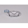 18K White Gold 0.23 ct Diamond Womens Infinity Ring