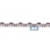 Womens Diamond Ruby Tennis Bracelet 18K White Gold 8.29 ct 7"