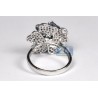 14K White Gold 2.74 ct Tanzanite Sapphire Womens Flower Ring
