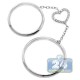 18K White Gold 0.10 ct Diamond Womens Double Heart Ring