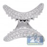 18K White Gold 0.87 ct Diamond Womens Trap Ring