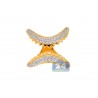 18K Yellow Gold 0.87 ct Diamond Womens Trap Ring