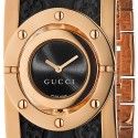 Gucci Twirl Large Rose Gold Leather Womens Watch YA112438