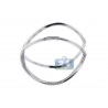 Womens Diamond Cross Cuff Bangle Bracelet 18K White Gold 1.00 ct