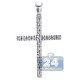 18K White Gold 0.50 ct Diamond Womens Cross Pendant Necklace