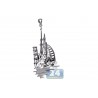 Womens Diamond World Sights Pendant 18K White Gold 2.26ct
