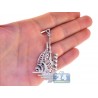 Womens Diamond World Sights Pendant 18K White Gold 2.26ct