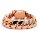14K Rose Gold Miami Cuban Link Mens Bracelet 19 mm 9 Inches