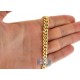 14K Yellow Gold Puff Cuban Link Mens Chain 7.3 mm