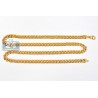 Italian 14K Yellow Gold Hollow Curb Link Mens Chain 8 mm