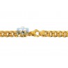 Italian 14K Yellow Gold Hollow Curb Link Mens Chain 8 mm