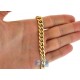 Italian 14K Yellow Gold Hollow Curb Link Mens Chain 8 mm