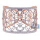 18K Rose Gold 13.05 ct Diamond Womens Filigree Bangle Bracelet