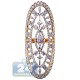 18K Rose Gold 2.80 ct Diamond Womens Long Ring