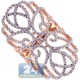18K Rose Gold 1.82 ct Diamond Womens Filigree Ring
