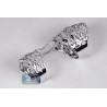 18K White Gold 1.00 ct Diamond Womens Braid Double Ring