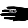 18K White Gold 1.00 ct Diamond Womens Double Ring